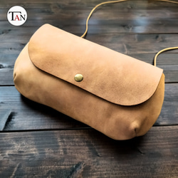 栃木レザーで作ったヌメ革のショルダーバッグ】 牛革 レザー 本革