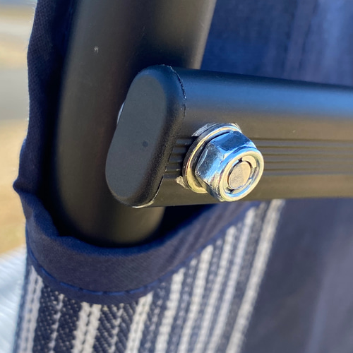 ヒッコリーストライプデニム＋防水帆布リクライニングチェアシート（受注オーダー） ヒッコリーストライプデニム＋防水帆布リクライニングチェア