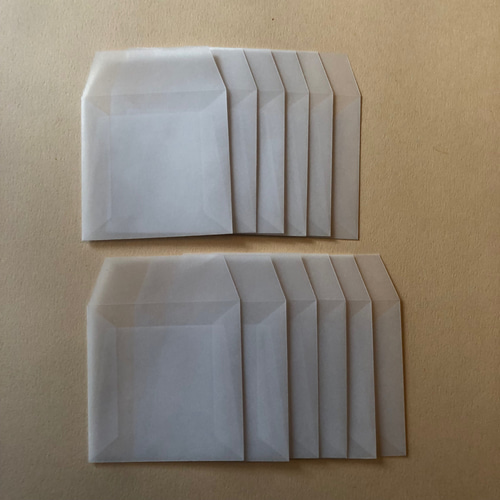 送料込み トレーシングペーパー ミニ封筒 12枚セット 包装紙