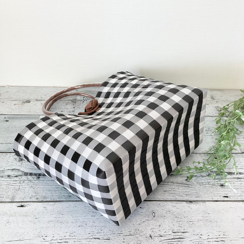 プラかごバッグ Lサイズ ギンガムチェック プラカゴ プラカゴ