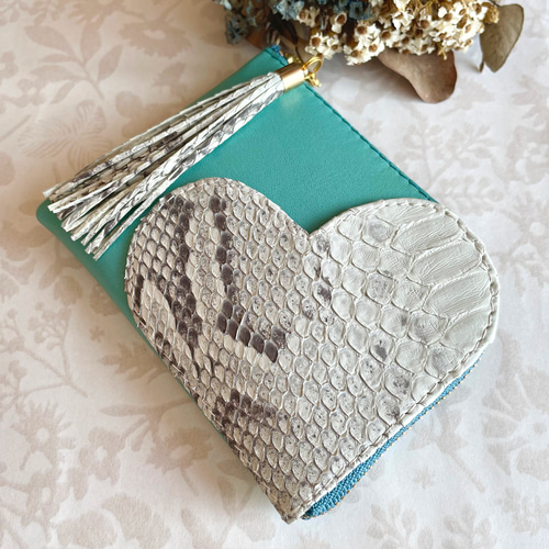 ✧*｡再販しました✧*｡ ミニ財布 コンパクト L字ファスナー ハート