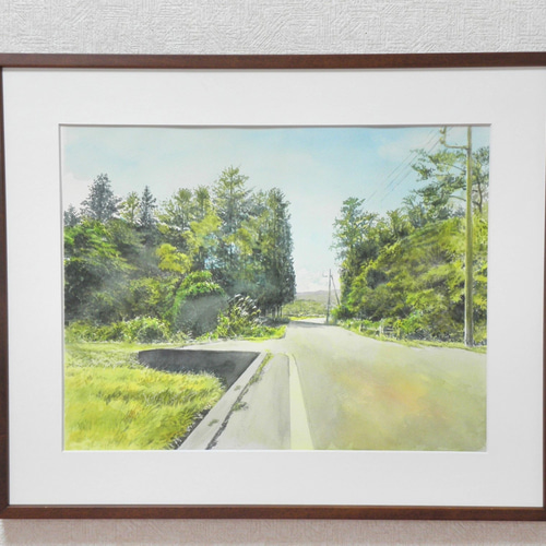 絵画 水彩画 風景画 画題「懐かしきを覚える」 絵画