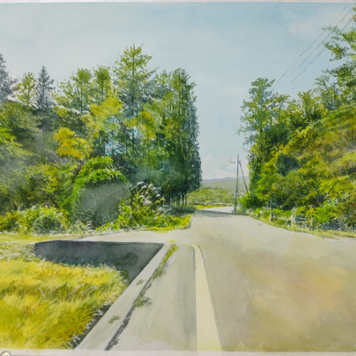 絵画 水彩画 風景画 画題「懐かしきを覚える」 絵画 yamakasumi56 通販