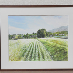 絵画　水彩画　風景画　画題「停車し眺めた風景」 2枚目の画像