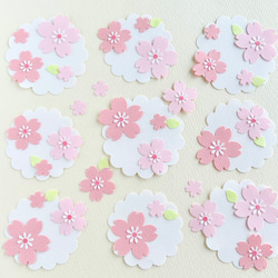 クラフトパンチの桜の花〜サクラ コメントカード 寄せ書き 卒園
