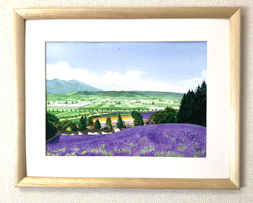 【Lavender garden】アクリル画 F4 風景画 絵画 ラベンダー】アクリル画 F4 風景画 絵画 - メルカリ