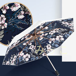 五つ折折りたたみ傘 折り畳み傘 花柄   熱中症対策日傘い傘   CA 1枚目の画像