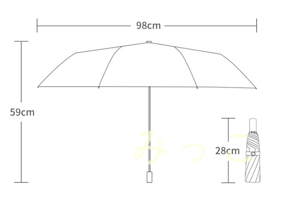 五つ折折りたたみ傘 折り畳み傘 花柄   熱中症対策日傘い傘   CA 4枚目の画像