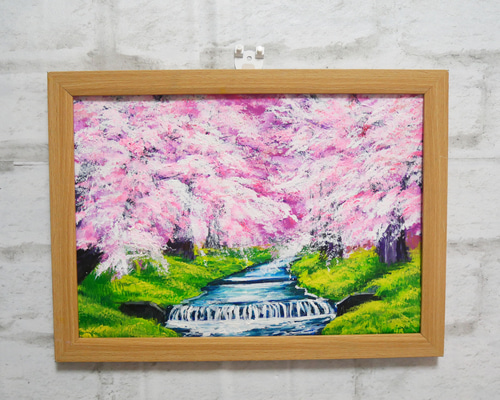 絵画　油絵　春の予感 0_980b9a3a97c0d78555aba25f4205