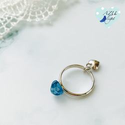 【3月誕生石✴︎幸せな結婚✴︎水商売&芸術家&ヒーラーの方に】アクアマリン×ハートモチーフのフリーサイズピンキーリング 16枚目の画像