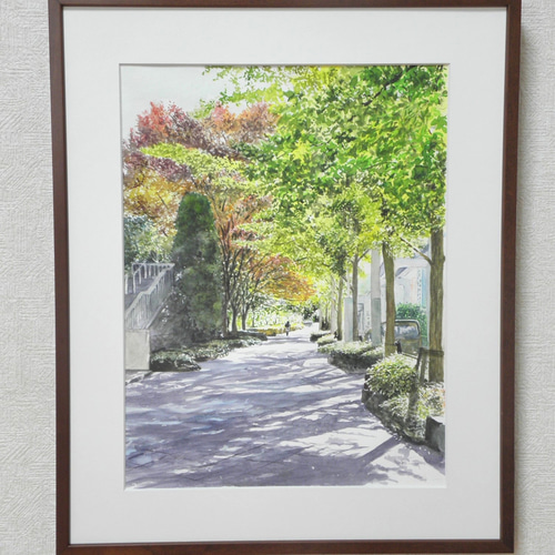 絵画 水彩画 風景画 画題「秋の汐留」 絵画 yamakasumi56 通販 絵画 水彩画 風景画 画題「秋の汐留」 絵画 yamakasumi56 通販