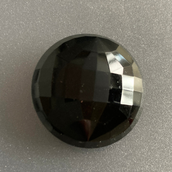 【送料無料】1個 1930s チェコ製 アンティーク ヴィンテージ 黒ガラスボタン 素材 [EY8464A] 1枚目の画像