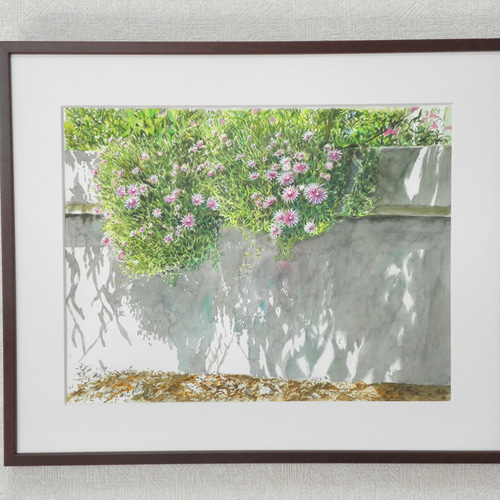 額入り　水彩画　フランス 3a7530ac139d22e89b794be151a2cd
