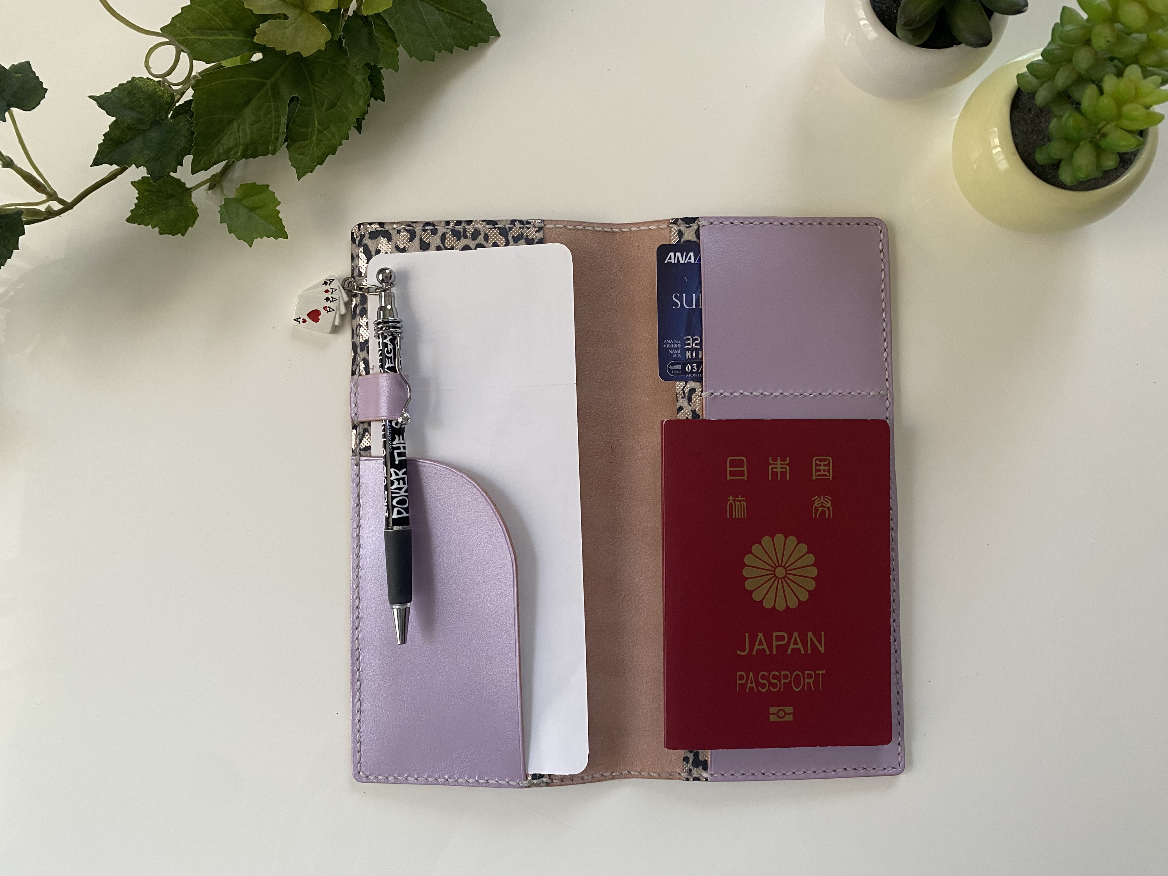 かわいい♡パスポートケース☆パールピンク×ヒョウ柄♬ 4,293円