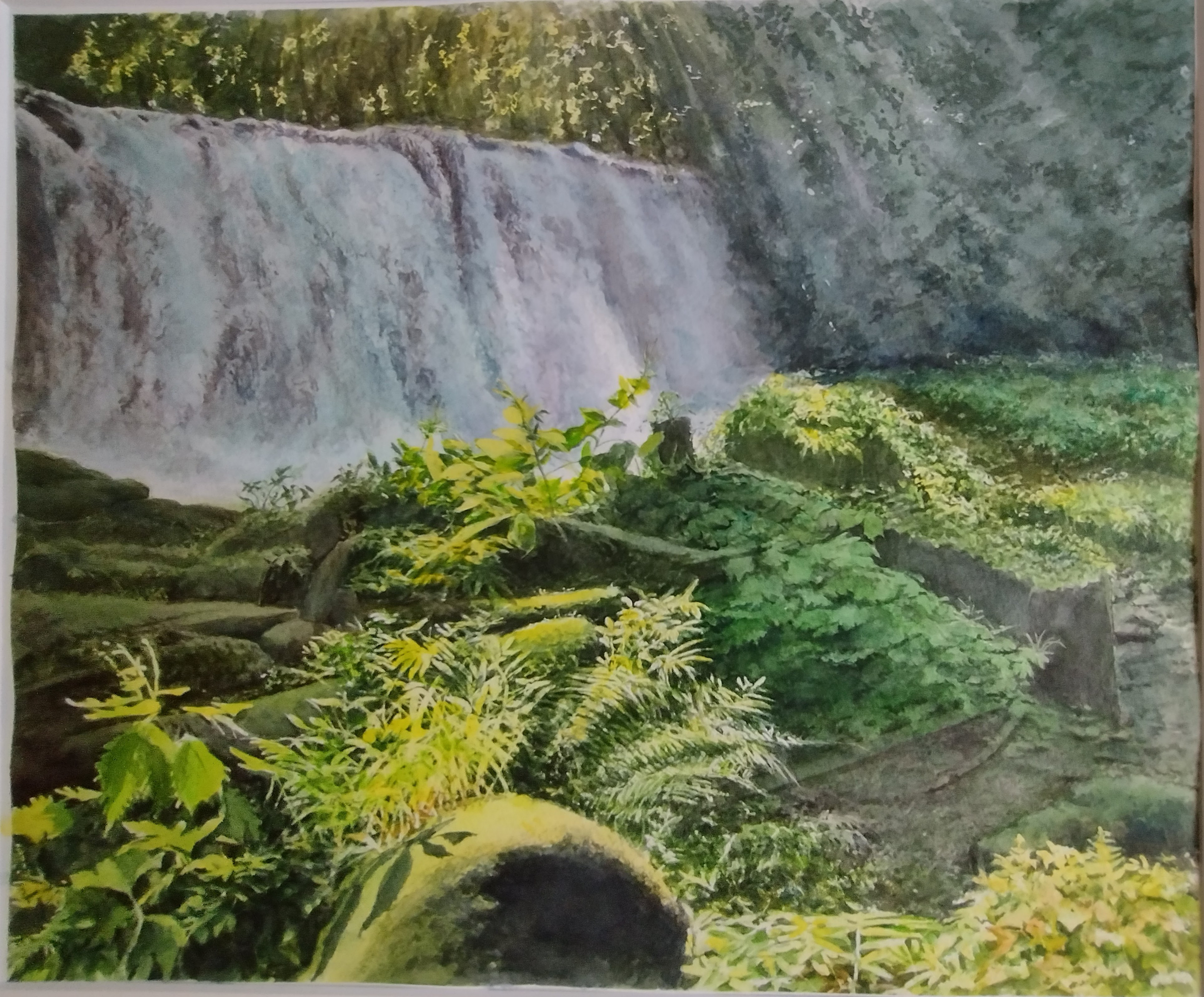 絵画　姿水　額　風景画 完売 風水画風景絵画 美しい日本＊薄紅 桜窓清富士 富士山 開運