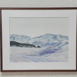 絵画　水彩画　風景画　画題「雪景色を求めて」 2枚目の画像