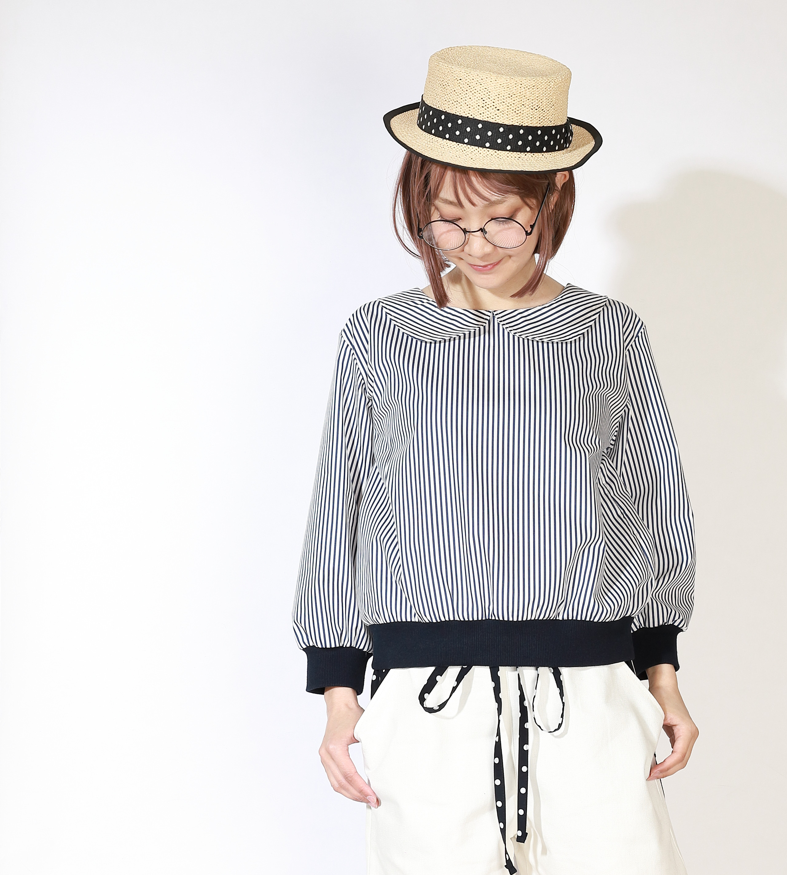 ストライプTOPSシャツ♡