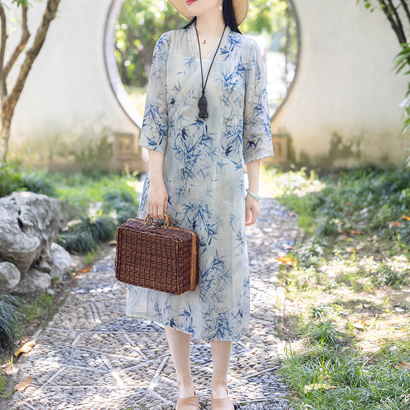 リネン100% ワンピース レディースファッション ワンピース 40代