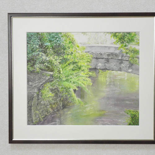 絵画 水彩画 風景画 画題「水路の小さな石橋」 絵画 絵画 水彩画 風景画 画題「水路の小さな石橋」 絵画