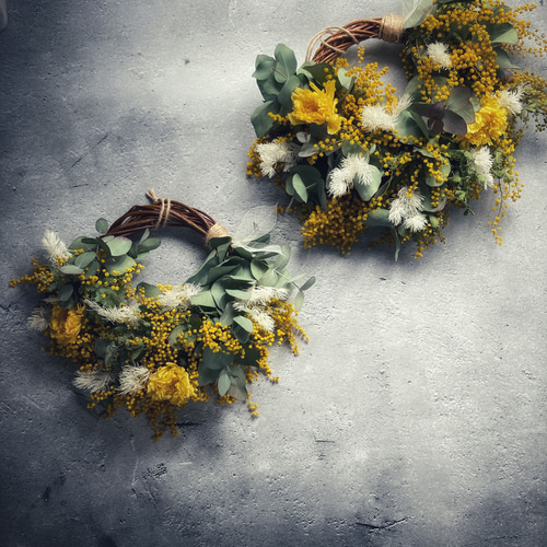 ハーフリース◇ラナンキュラスリース◇ナチュラル ハーフリース◇ラナンキュラスリース◇ナチュラル