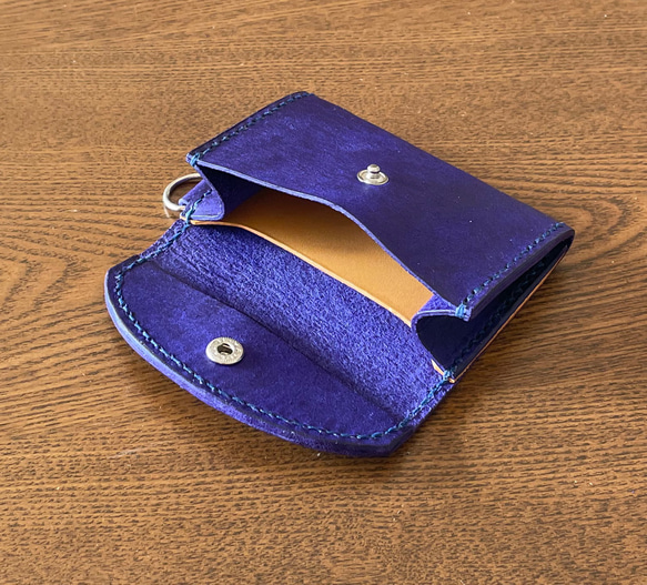 ちょいスリムなミニ財布 ✨イタリアンレザー(ウルトラマリン) 2枚目の画像