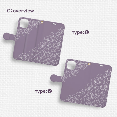 ★®️★GPSケース お花とリボン / 合皮パープル ☆®️様専用☆GPSケース お花とリボン / 合皮パープル