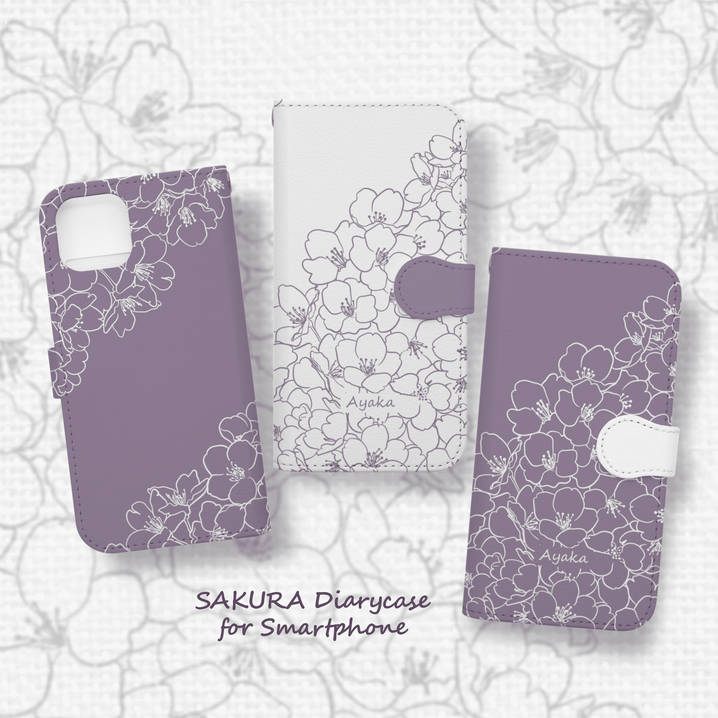 【BURGA】花・アート〇Dazzling Purples☆スマホ全種対応 BURGA】花・アート〇Dazzling Purples☆スマホ全種対応