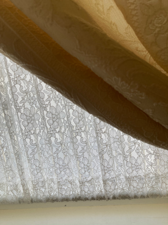 ロココ調フランスアンティーク風レースcafeカーテン新品 8枚目の画像