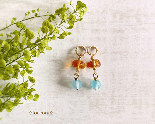 専用♡プルメリアと天然石ピアス イヤリング Kahiko ハワイアンピアス 6個セット プアリナセットピアス