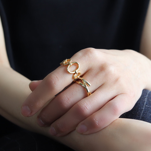 チェーンモチーフ オープンリング 指輪・リング MI.f (エムアイ エフ