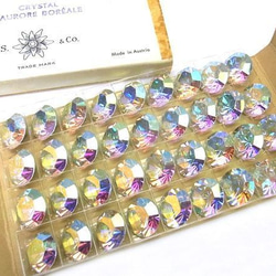 ヴィンテージ スワロフスキー art.1102 CRYSTAL AURORE BOREALE ss65　9個 バラ売り 7枚目の画像