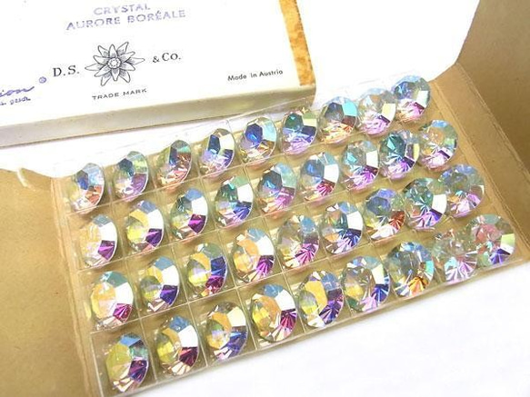 ヴィンテージ スワロフスキー art.1102 CRYSTAL AURORE BOREALE ss65　9個 バラ売り 7枚目の画像