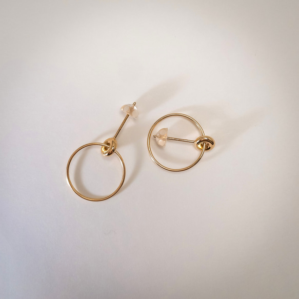 Circle Swing Earrings_K18(750)YG サークルピアス 2枚目の画像