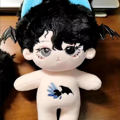20cmぬいぐ着せ替えぬいぐるみ かわいい 黒髪の悪魔少年 耳付き しっぽ