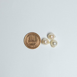 【高品質パール】9.0mm up アコヤ真珠ルース 両穴 1ピース　D143 8枚目の画像