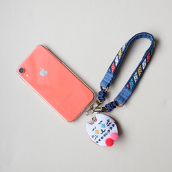 Kogin 刺繡手帶 ☺︎ 七彩 Runrun ♬ Candy [智慧型手機 ☺︎ 刺繡] 智慧型手機肩背 ☺︎ 手提風扇 第3張的照片