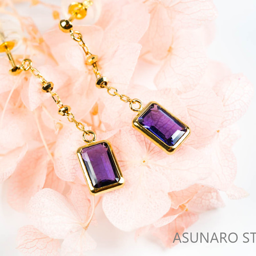 K18YGピアス アイオライト JW220228-184【ジュエリー】 ピアス
