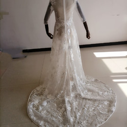 免運費！ Longing dress Wedding dress 奢華小花全蕾絲短中長裙/婚禮/招待會 第10張的照片