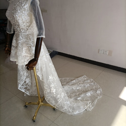 免運費！ Longing dress Wedding dress 奢華小花全蕾絲短中長裙/婚禮/招待會 第7張的照片