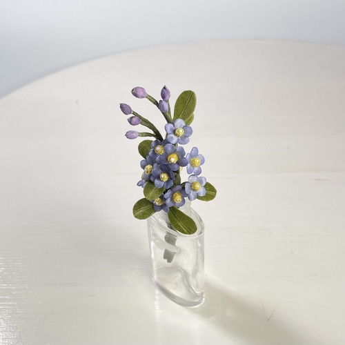 vintage flower ❀ * シックな布花の コサージュ