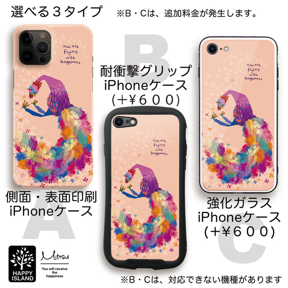 ハッピー♡ iPhoneケース　ニワトリ のティール☆　【送料無料】 3枚目の画像