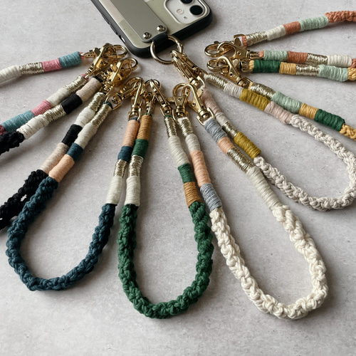 マクラメハンドストラップ 携帯ストラップ saemo 通販 15520286