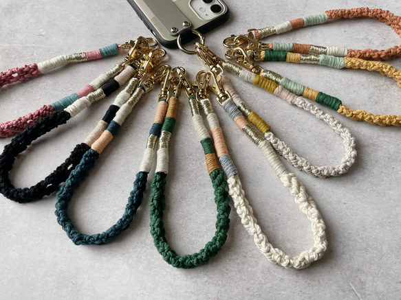 マクラメハンドストラップ 携帯ストラップ saemo 通販 15520286
