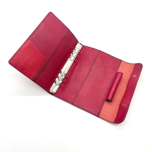 未使用 FILOFAX RED 赤 本革 A5 サイズ システム手帳 未使用 破け FILOFAX RED 赤 レザー 本革 A5 サイズ システム手帳