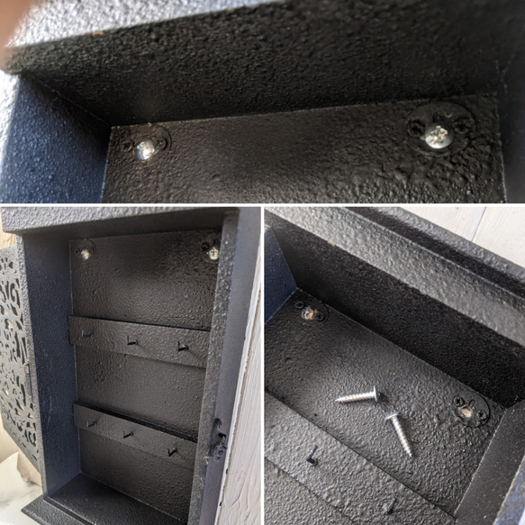 アンティークな収納ボックス コベントアイアン アクセサリーボックス キーボックス #ロザリオ #鉄の扉 #鉄柵 9枚目の画像