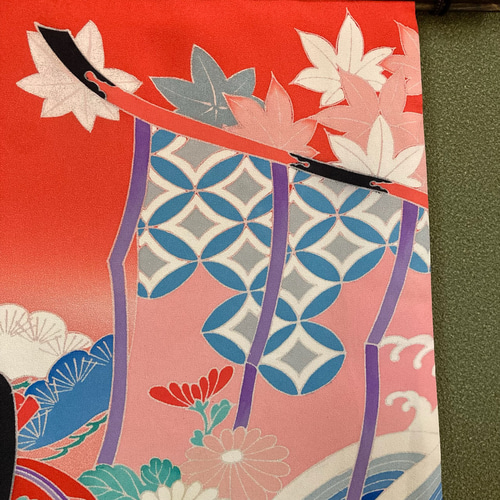 ☆送料無料☆掛け軸 着物リメイク 和風インテリア ひな祭り 桃の節句