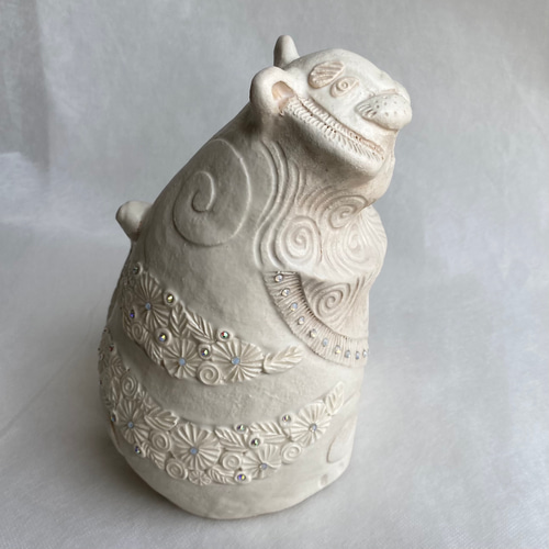 白虎 ／ 陶彫刻・オブジェ 立体・オブジェ 辻本喜代美・アトリエ