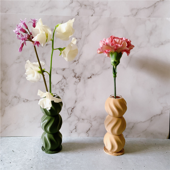 DANGO / 3D printed 花瓶 / 一輪挿し / ドライフラワー 3枚目の画像