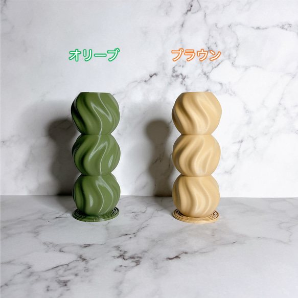 DANGO / 3D printed 花瓶 / 一輪挿し / ドライフラワー 4枚目の画像