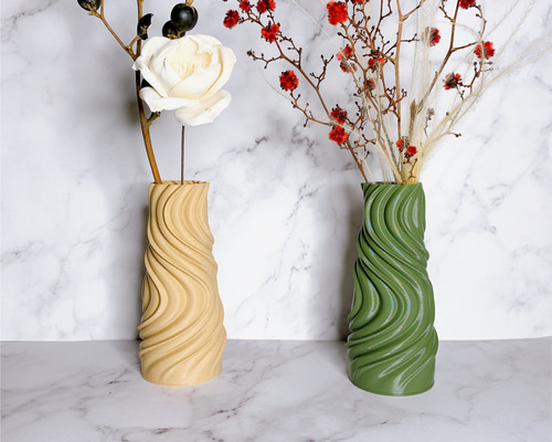 HINERI / 3D printed 花瓶 / 一輪挿し / ドライフラワー HINERI / 3D printed 花瓶 / 一輪挿し / ドライフラワー